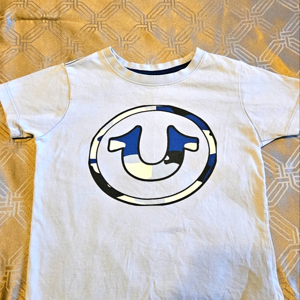 Size 6, true religion, grey shirt